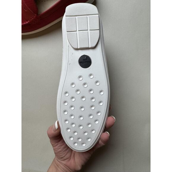 Driver Club USA Shoes Womens Size 5 Red Naples 2 Penny Loafer Leather Moccasin - Picture 8 of 14